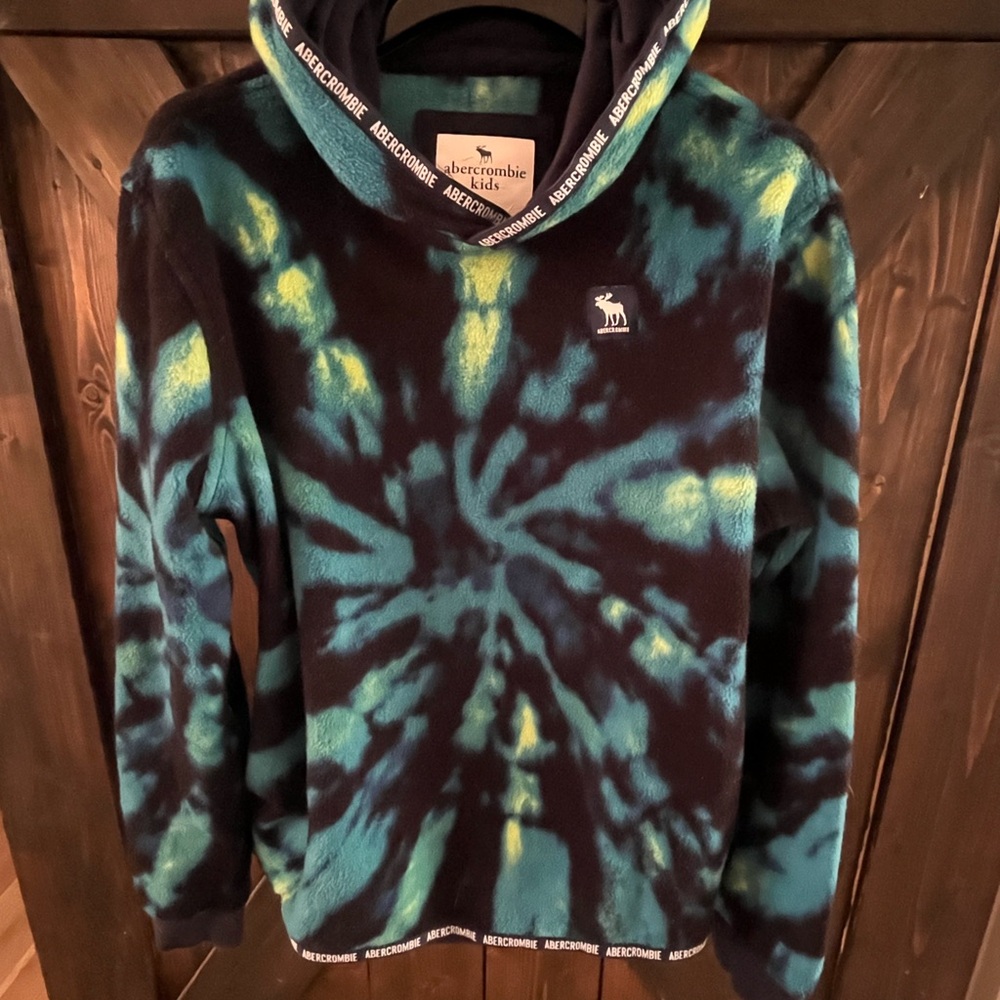 Abercrombie Kids Tie-Dye Hoodie - Black and Blue
